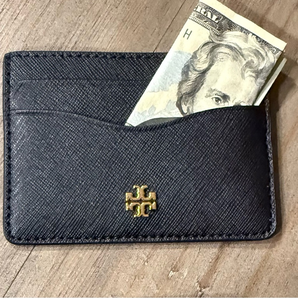 Tory Burch - Black Leather Card Holder 2 available